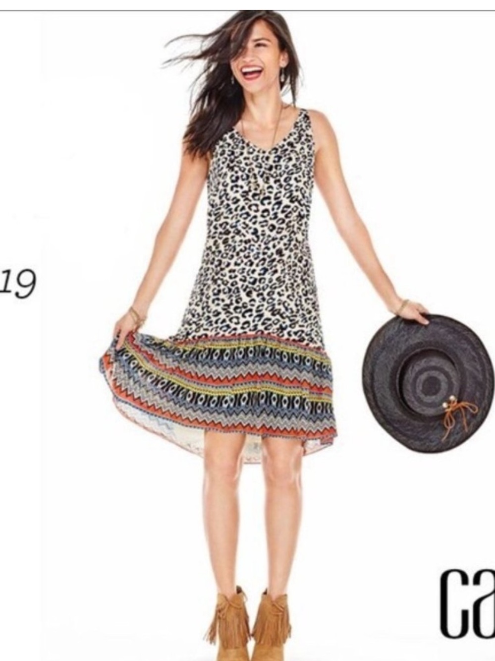CAbi 5115 animal print safari dress size XS
